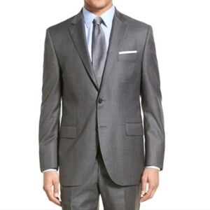 Peter Millar Mens Blazer Size 42 Tall Gray 100% Wool Hyperlight Jacket 2 Button